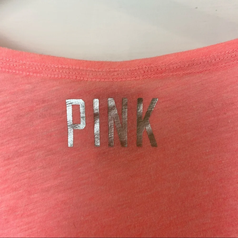 Pink Victoria’s Secret Sequined Crop Tank Top. Size Small - Picture 5 of 8